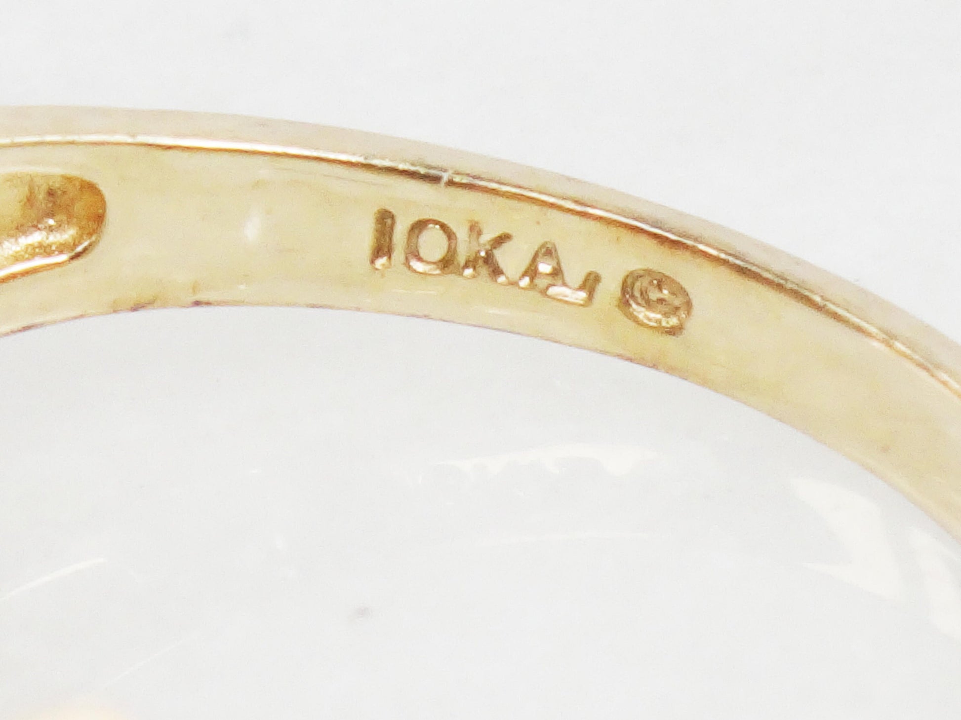 Vintage 10k Yellow Gold Natural Diamond Ring Everyday Diamond Ring Size 6