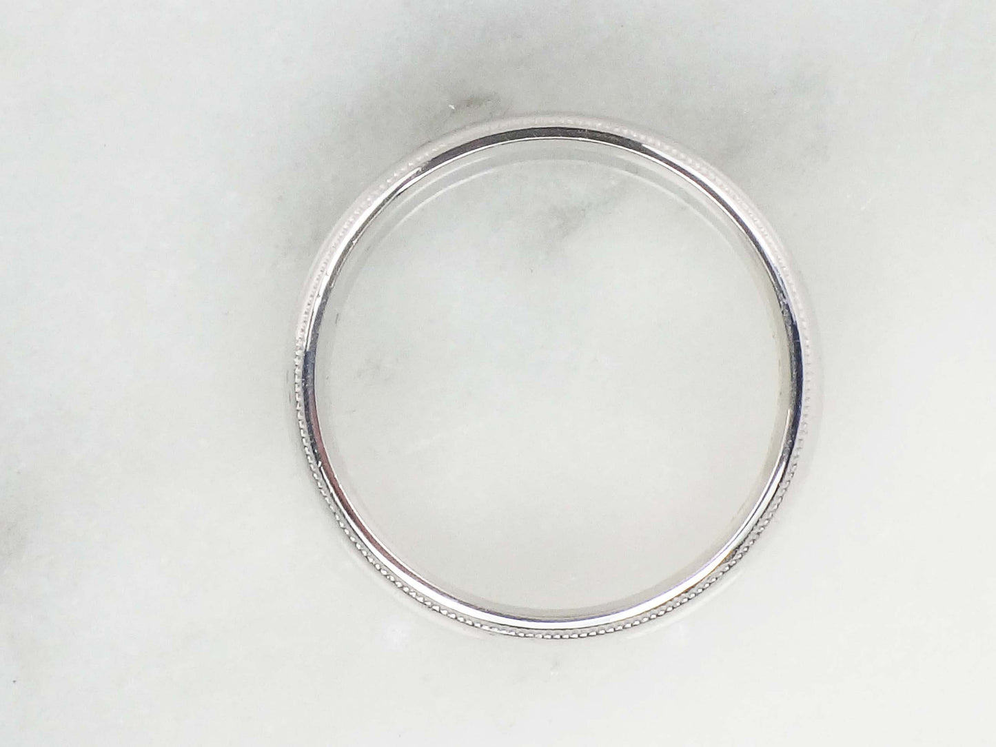 Vintage Platinum Wedding Band: Heavy Unisex Ring, Size 10.75