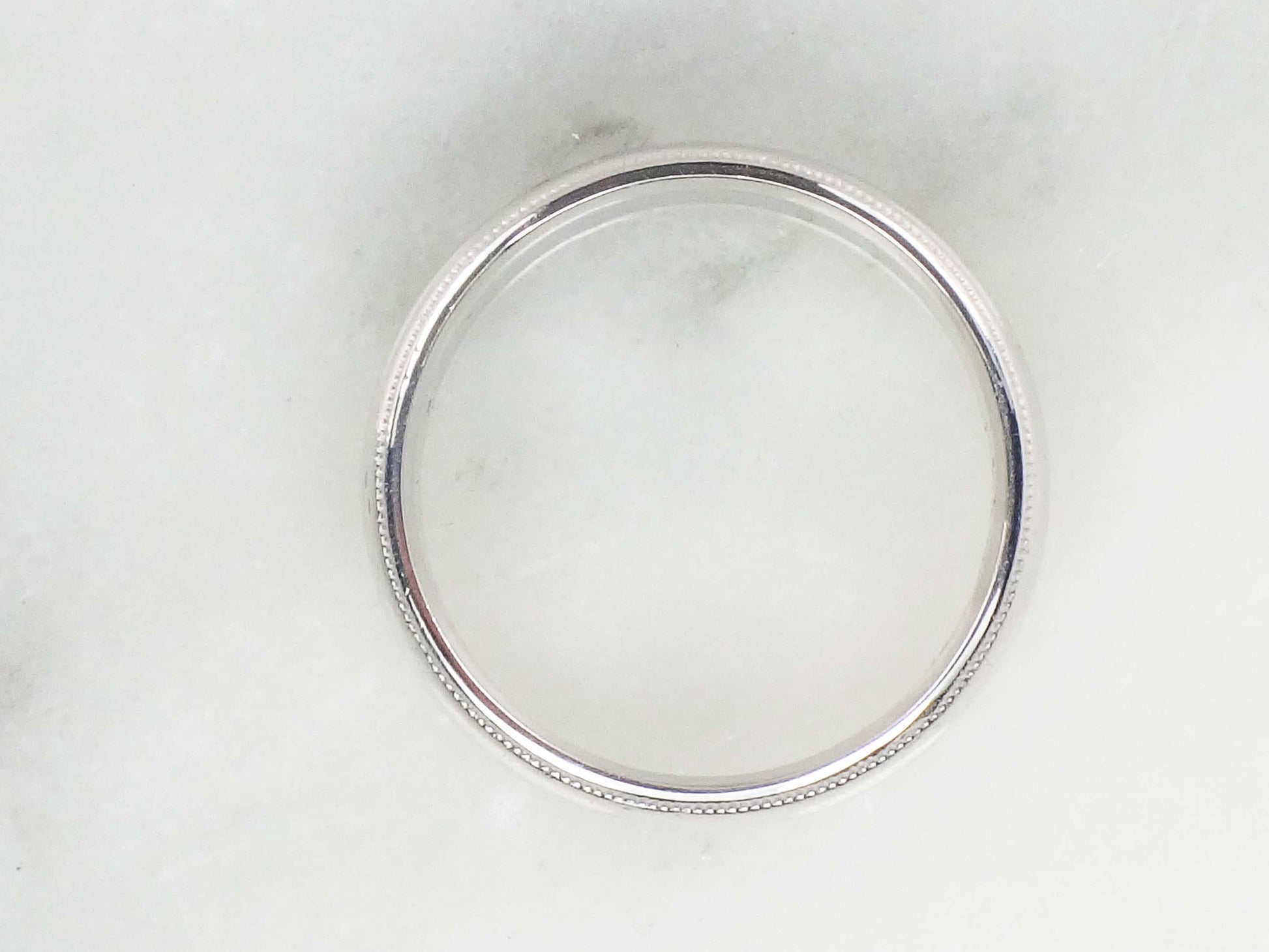 Vintage Platinum Wedding Band: Heavy Unisex Ring, Size 10.75
