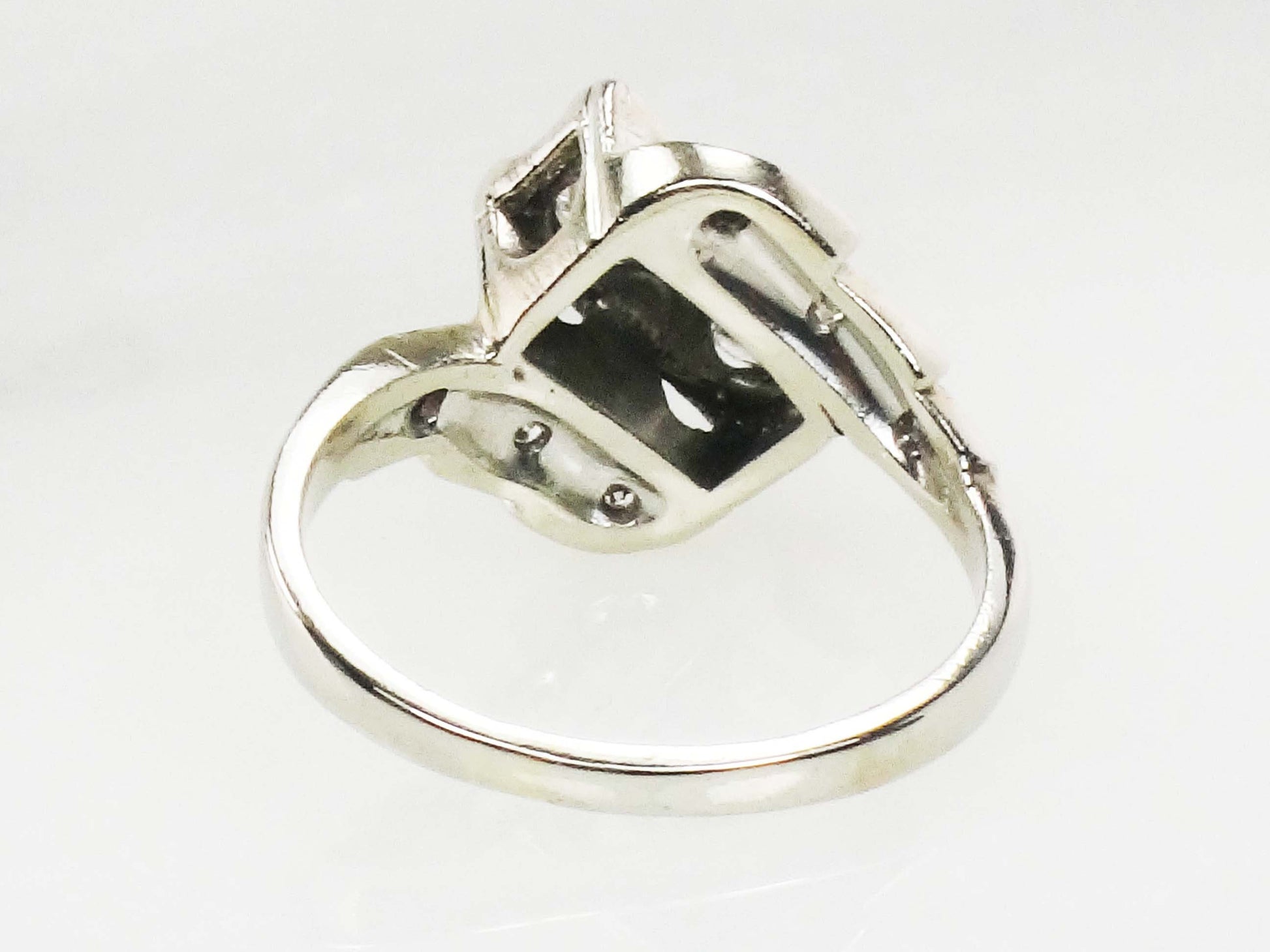 Vintage 14k Diamond Toi et Moi Ring Two Stone White Gold Natural Diamond Ring Approximately .36 Carat TDW Anniversary Ring