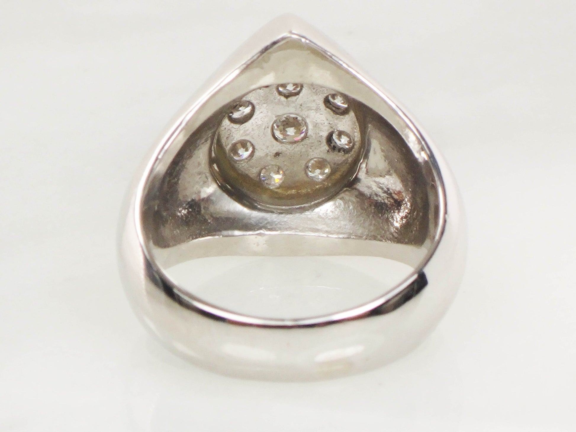 Vintage 14k White Gold Diamond Pear Cluster Ring (.70 CTS, Size 7.5)