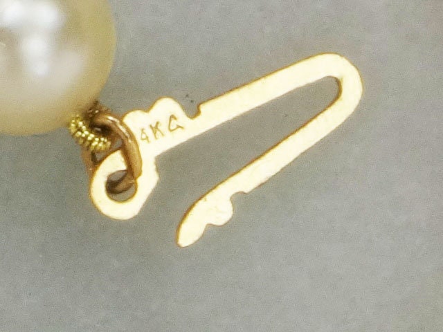 Vintage Saltwater Pearl Choker: 14k Gold Clasp, 7mm Pearls, 15.5"