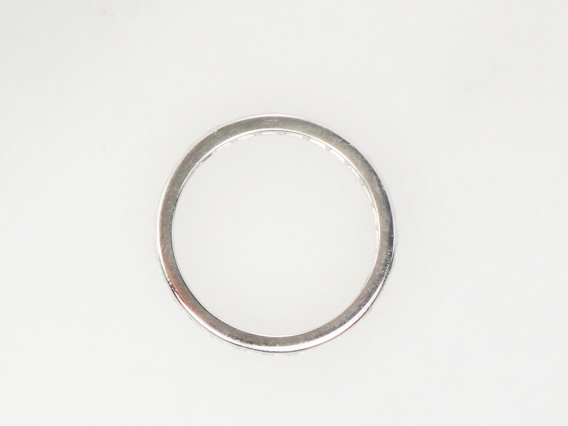 Vintage Thin Platinum Diamond Eternity Ring 1 CT Natural Diamond Wedding Ring Size 5 1/4