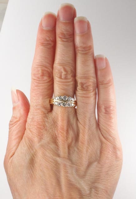 Vintage ArtCarved Diamond Wedding Band: 14k Yellow Gold Ring, 1 Carat, Size 7.75