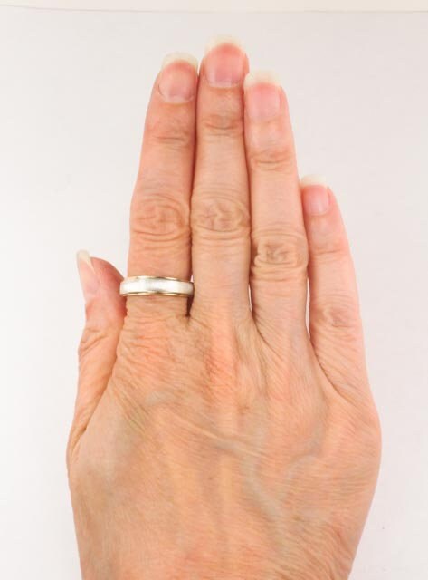 Vintage 14k Two-Tone Gold Wedding Band Ring - 1970s Size 8.75