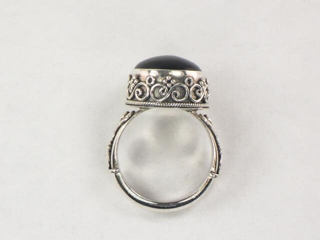 Vintage Suarti Sterling Silver Black Onyx Ring - Size 10