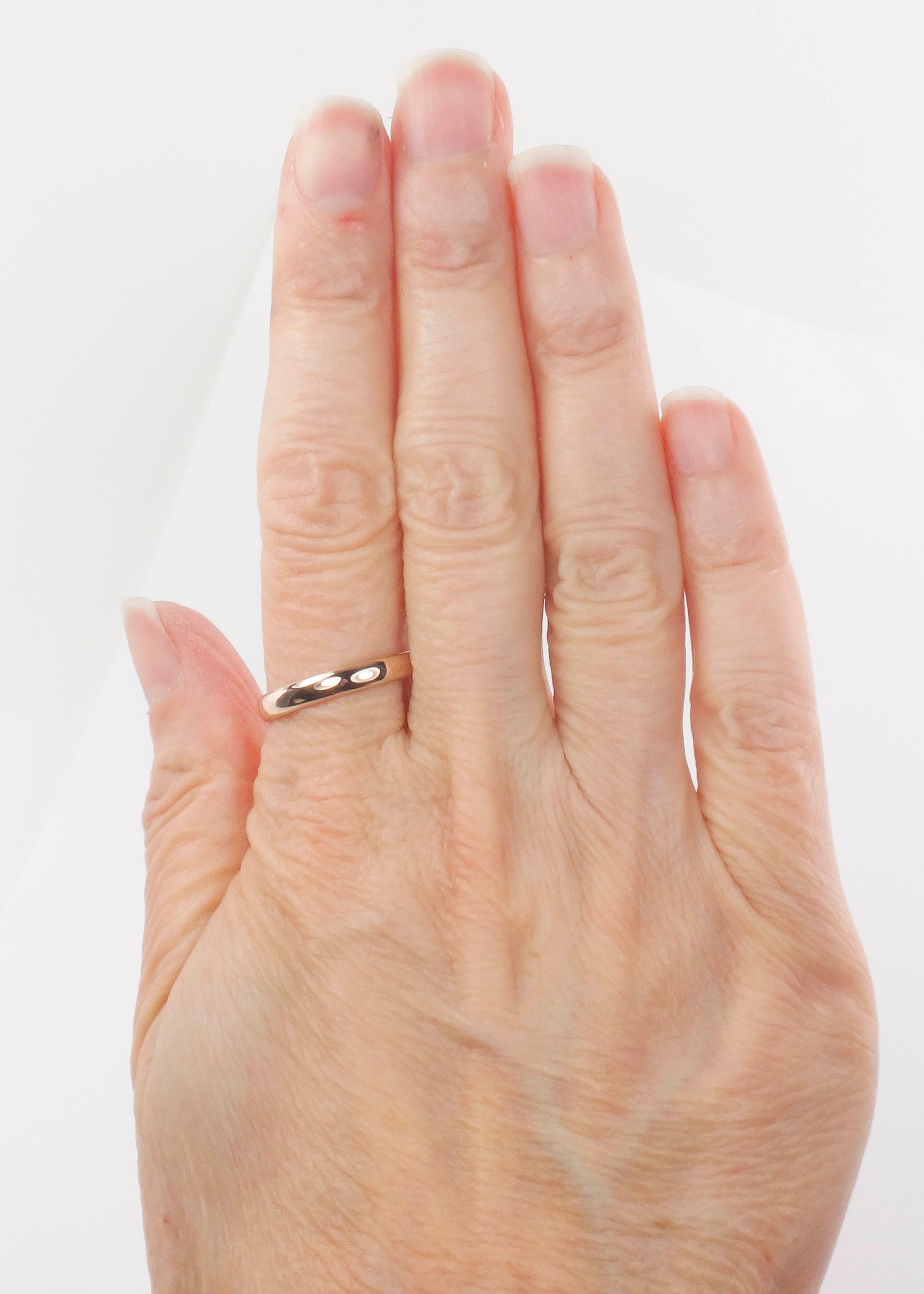 Vintage Thin 14k Yellow Gold Wedding Band 14k Gold Wedding Ring or Stacking Ring Unisex Size 9.25
