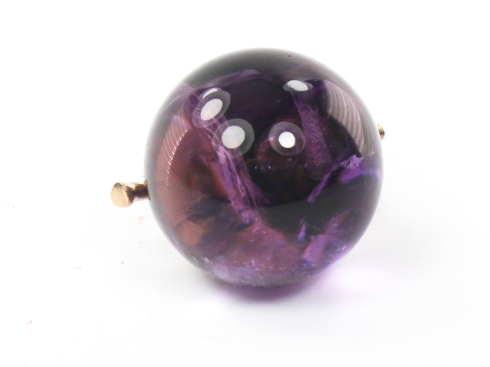 Vintage 14k Gold Amethyst Pitcher Charm Amethyst Ball Pendant Wine Carafe Charm