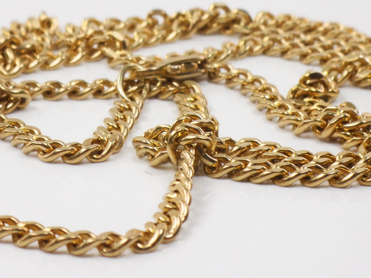 Vintage Long 14k Solid Yellow Gold Link Chain 28.5" 15.2 grams