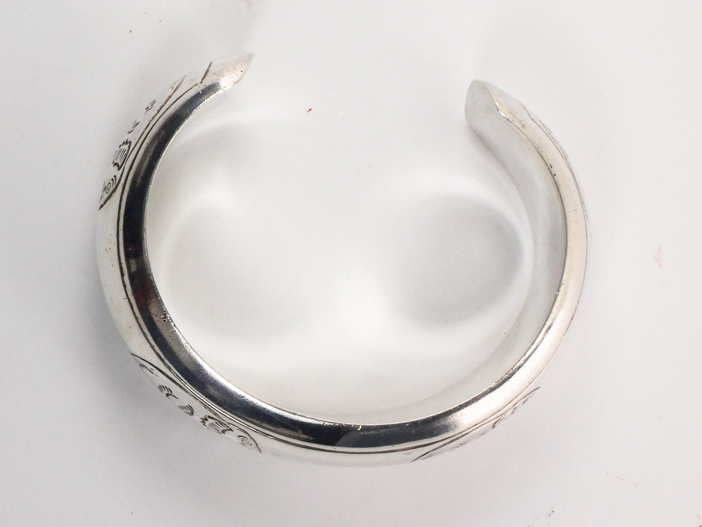 Vintage Sterling Silver Elephant Cuff Bracelet 925 Good Luck Bracelet