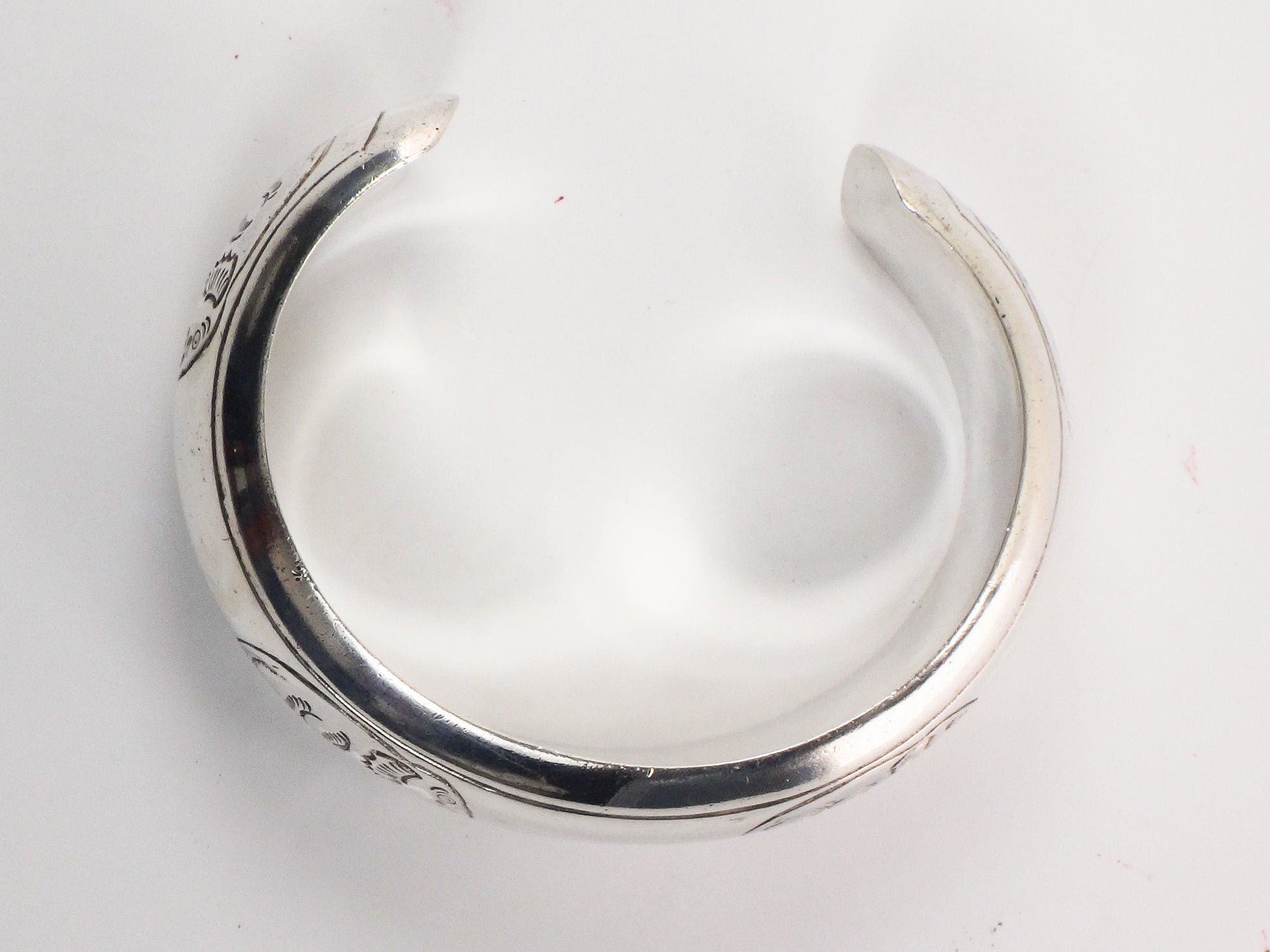 Vintage Sterling Silver Elephant Cuff Bracelet 925 Good Luck Bracelet