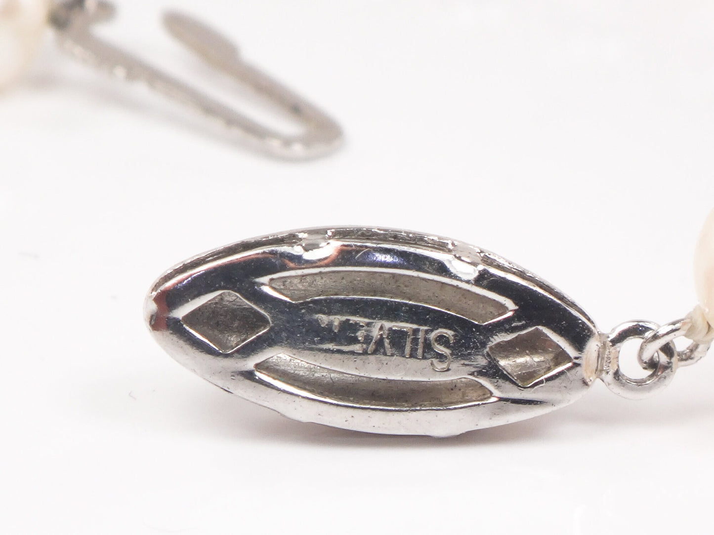 Vintage Saltwater Pearl Necklace: 6.0 mm Fine Pearl Strand with Silver Clasp