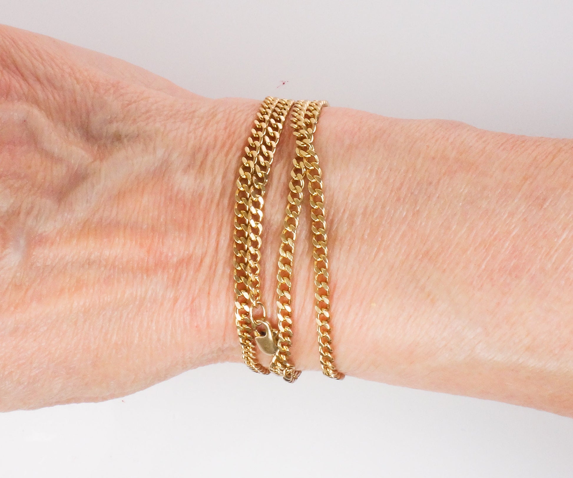 Vintage Long 14k Solid Yellow Gold Link Chain 28.5" 15.2 grams