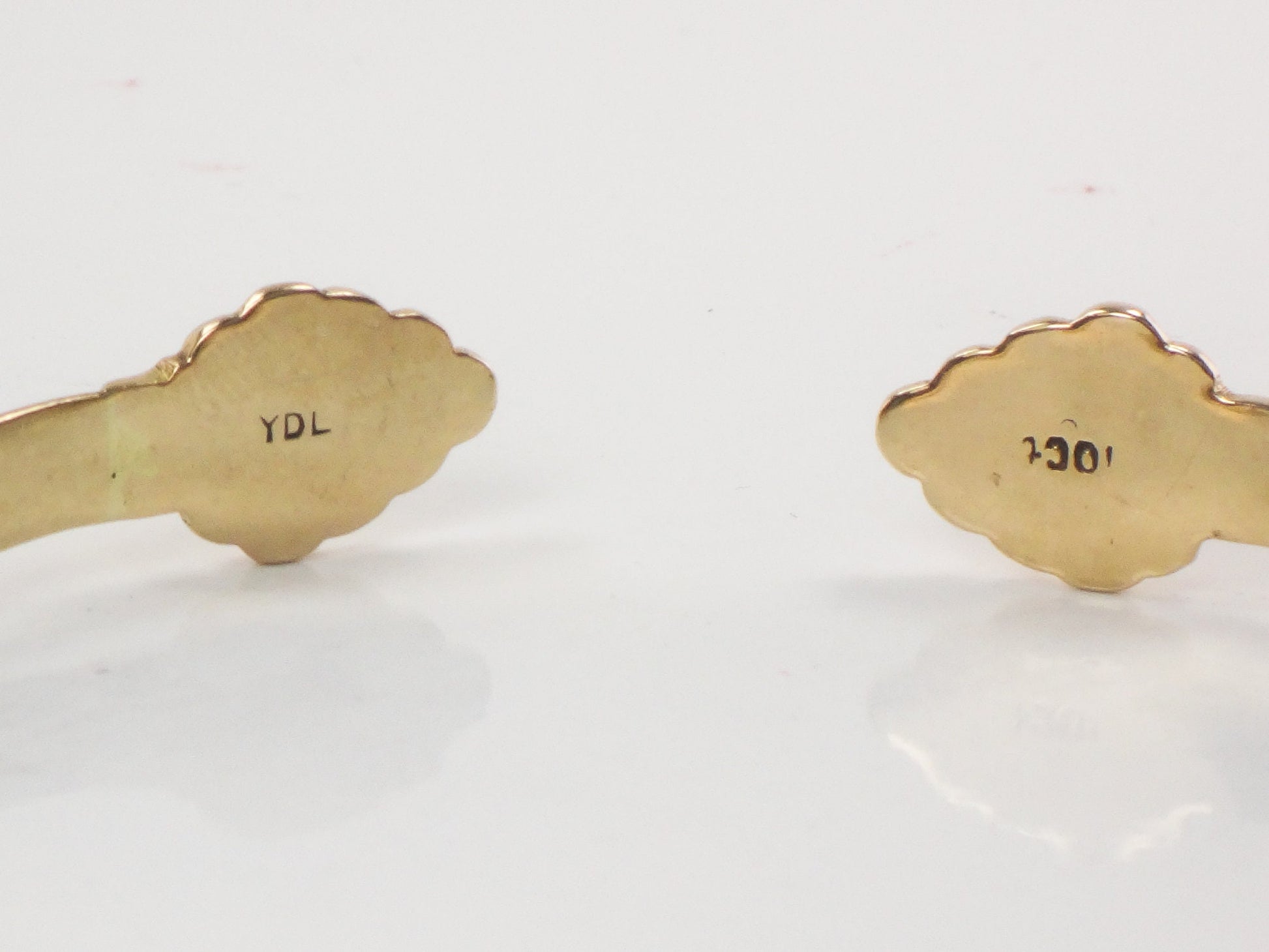 Gold Cuff Bracelet - Vintage 10k Solid Flowers and Grape Design Fine Jewelry