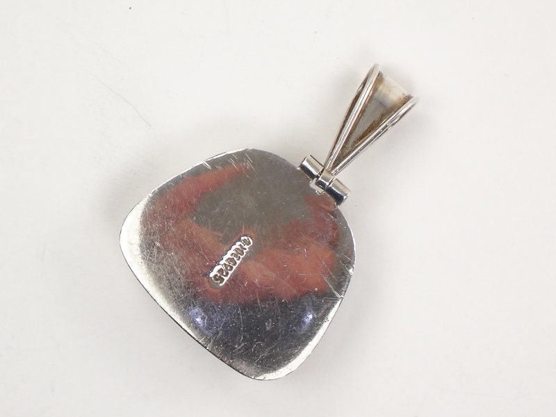 Vintage Large Sterling Silver Blue Sodalite Pendant