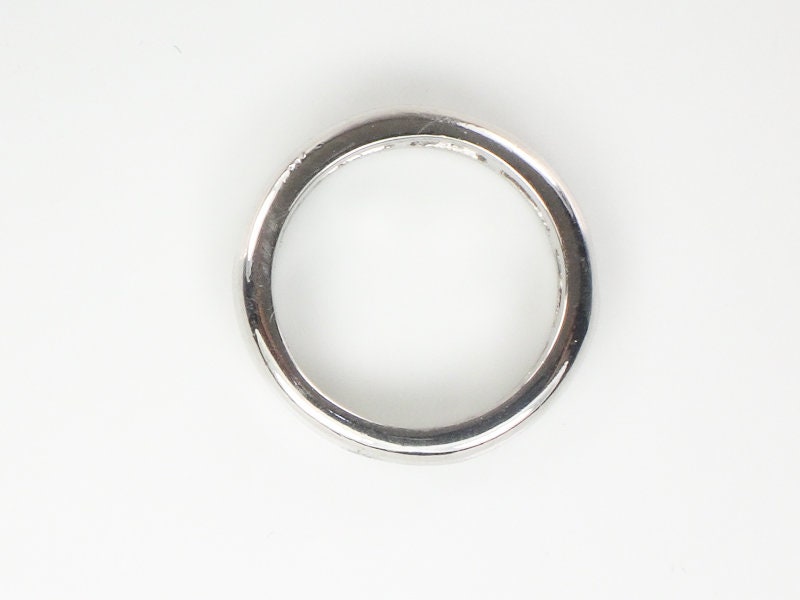 Platinum Diamond Wedding Band - Vintage Natural Round Gemstone Ring - Approx .70 Carats TDW Size 8