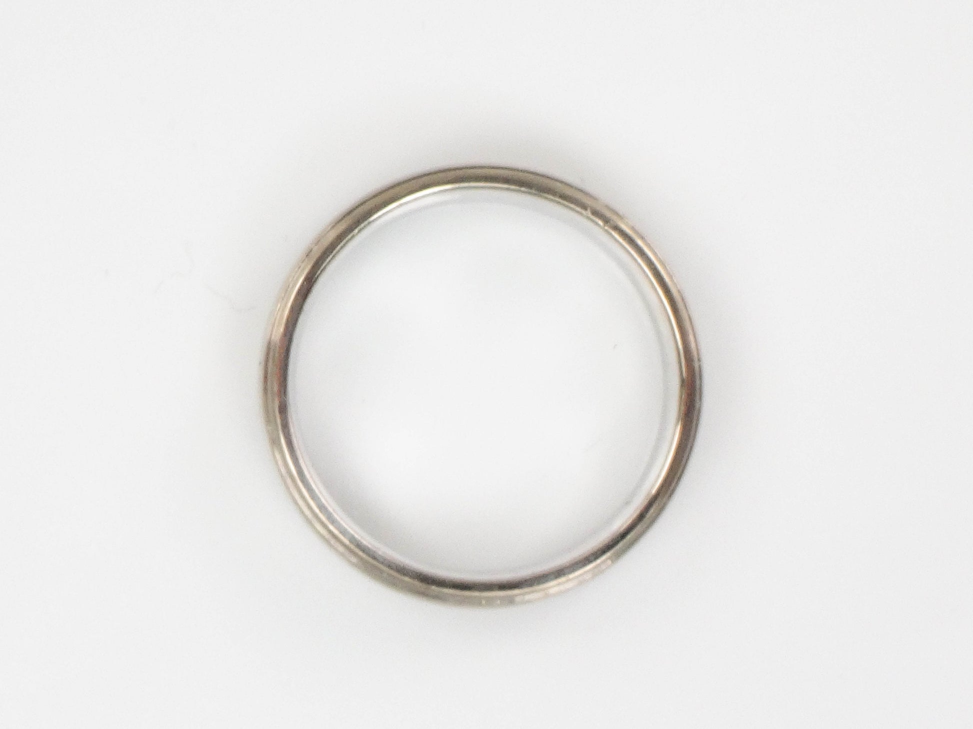 Vintage 14k White Gold Wedding Band 5 MM Wedding Ring Size 7