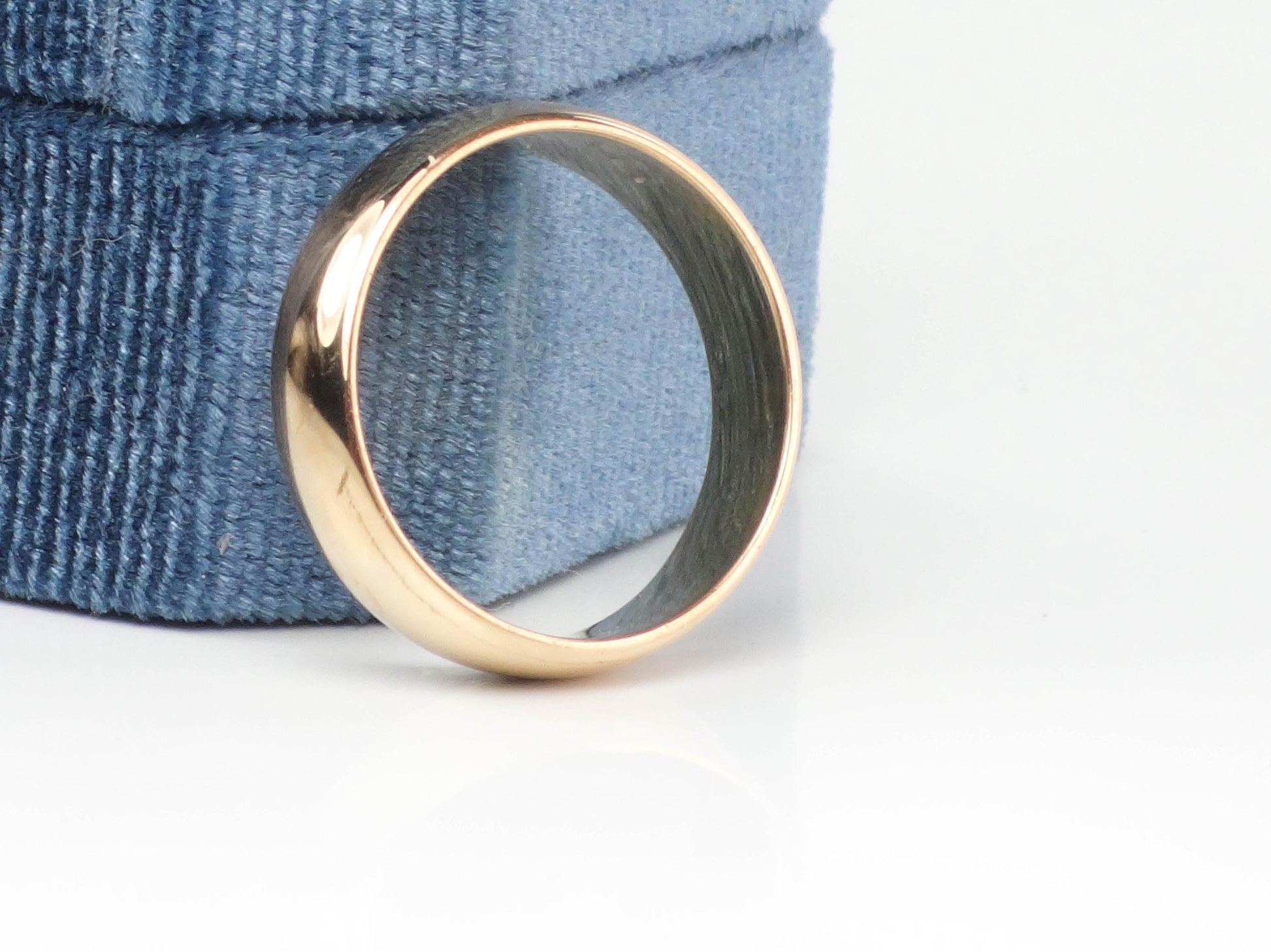 Vintage 18k Yellow Gold Wedding Band - 5.6mm Polished Ring, Size 8.75