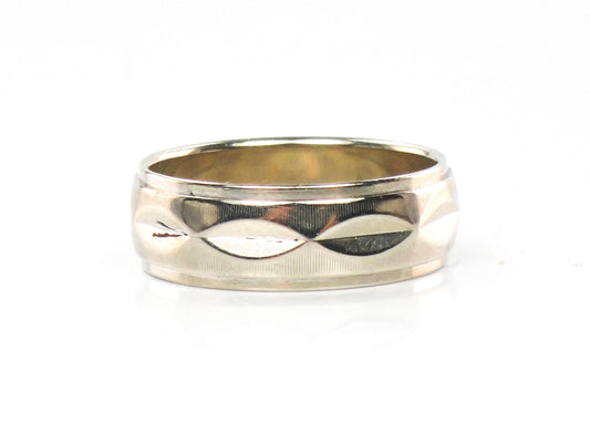 Vintage 14k Yellow Gold Natural Diamond Engagement Ring Charm JR Wood Ring - Bride Gift