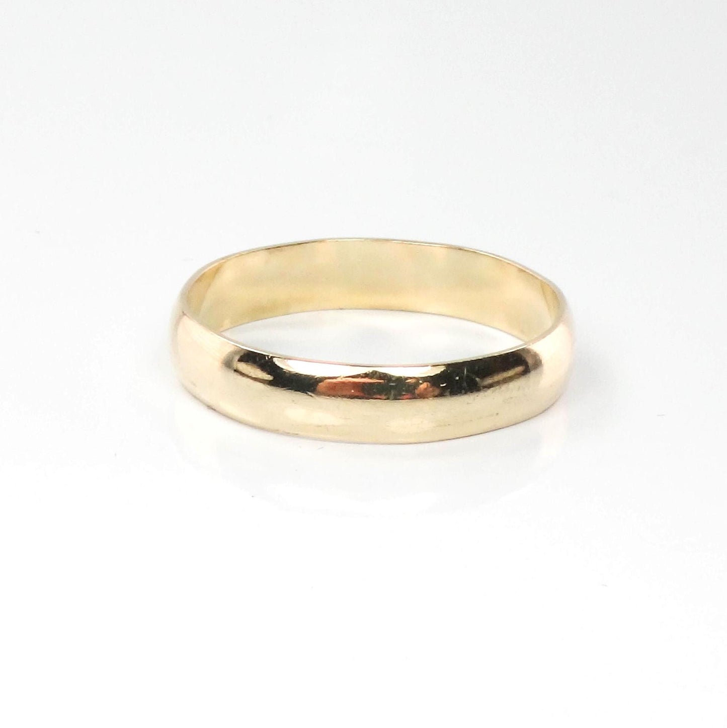 Vintage 14k Solid Yellow Gold 4 mm Wedding Band Size 9.25