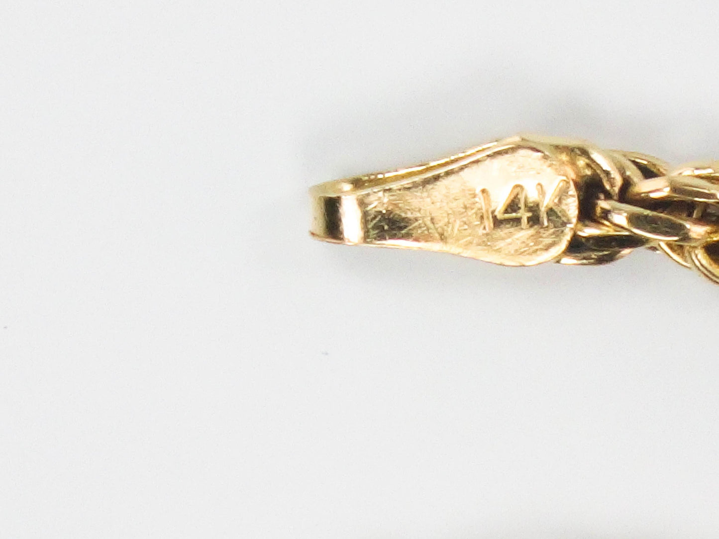 Vintage Solid 14k Yellow Gold Diamond Cut Rope Bracelet 8"