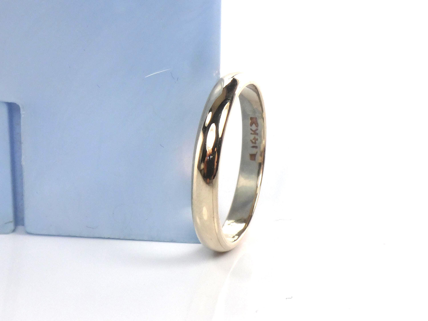 Vintage 14k White Gold Wedding Band - Thin Stacking Ring, 2.8 MM, Size 6