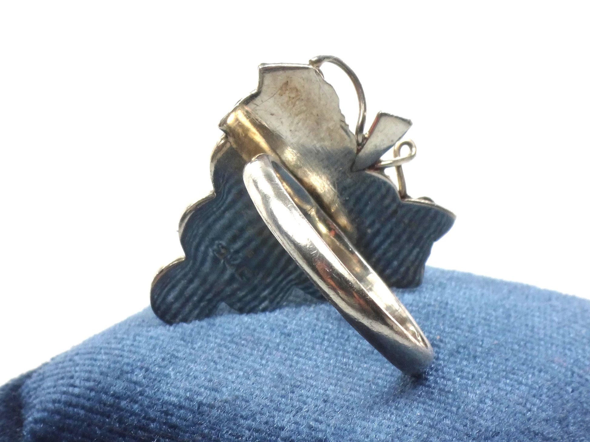 Vintage Sterling Silver Brass Grape Cluster Ring, Size 8