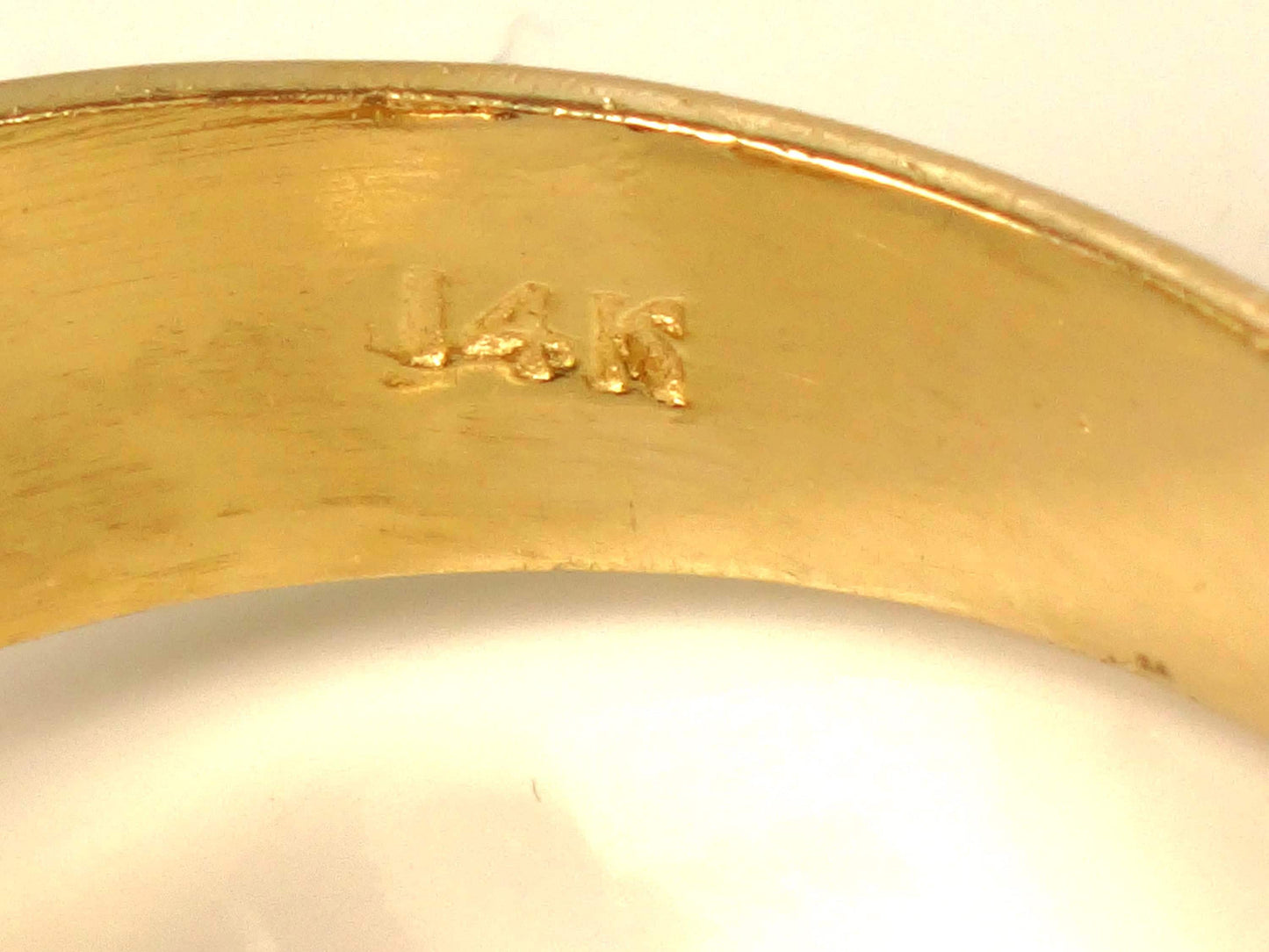 Vintage 14k Yellow Gold Horseshoe Ring for Good Luck, Size 9.25 Unisex