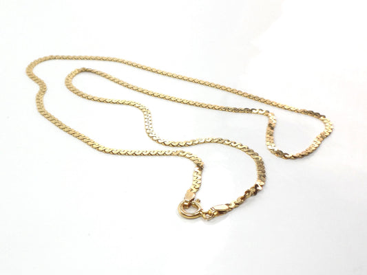 Vintage 14k Yellow Gold S Chain Necklace - 19.75 inch, 3.5 MM