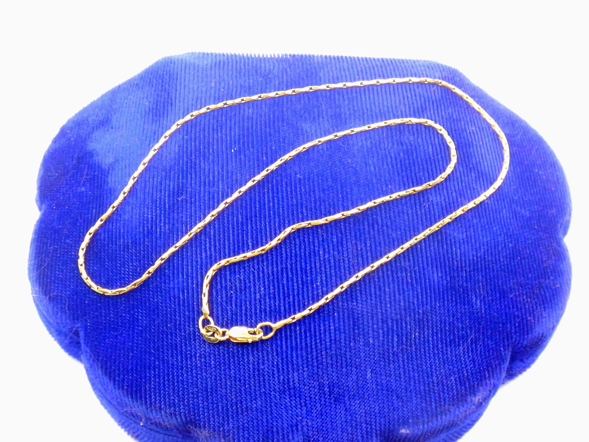 Vintage 14k Yellow Gold Fancy Link Pendant Chain - 17"