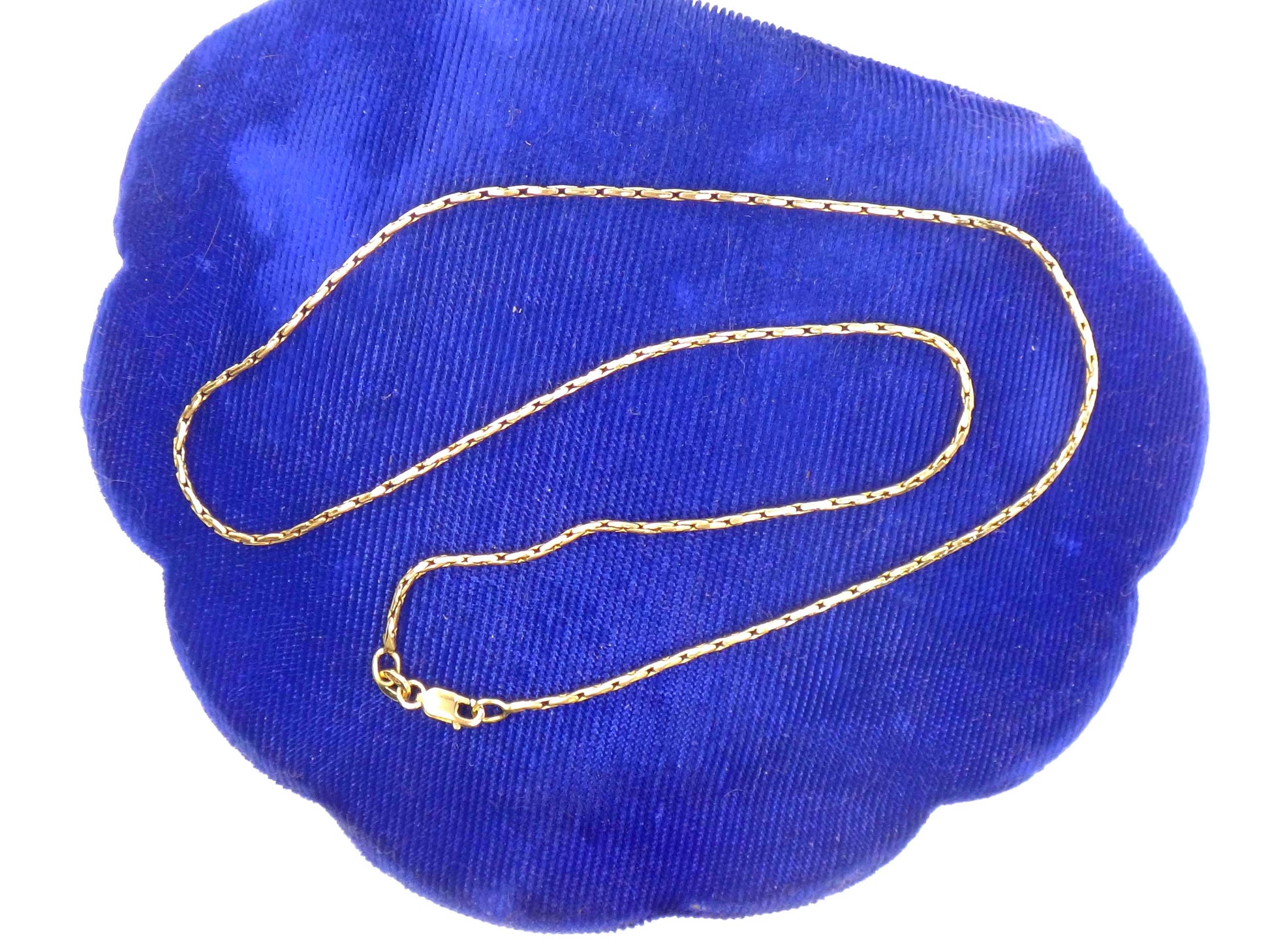 Vintage 14k Yellow Gold Fancy Link Pendant Chain - 17"