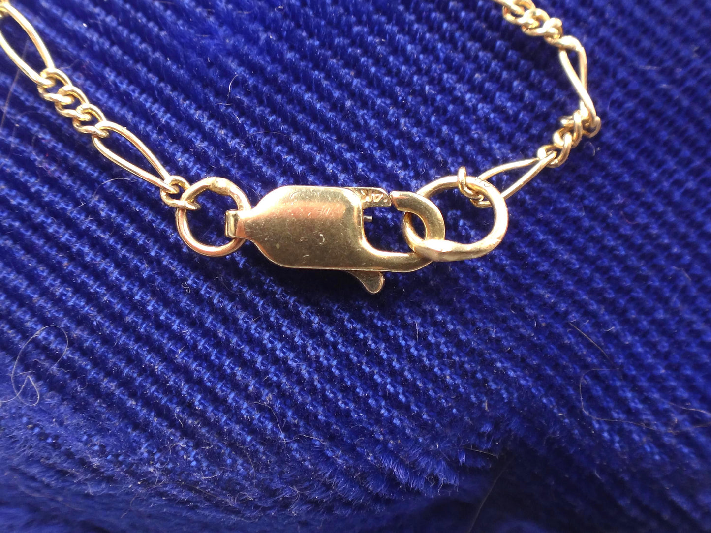 Vintage 14k Gold Black Onyx Station Chain Necklace, 20"