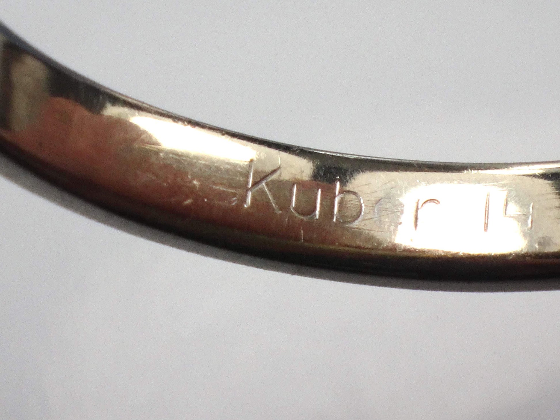 Vintage 14k White Gold Diamond Wedding Band - Channel Set Ring, Size 7