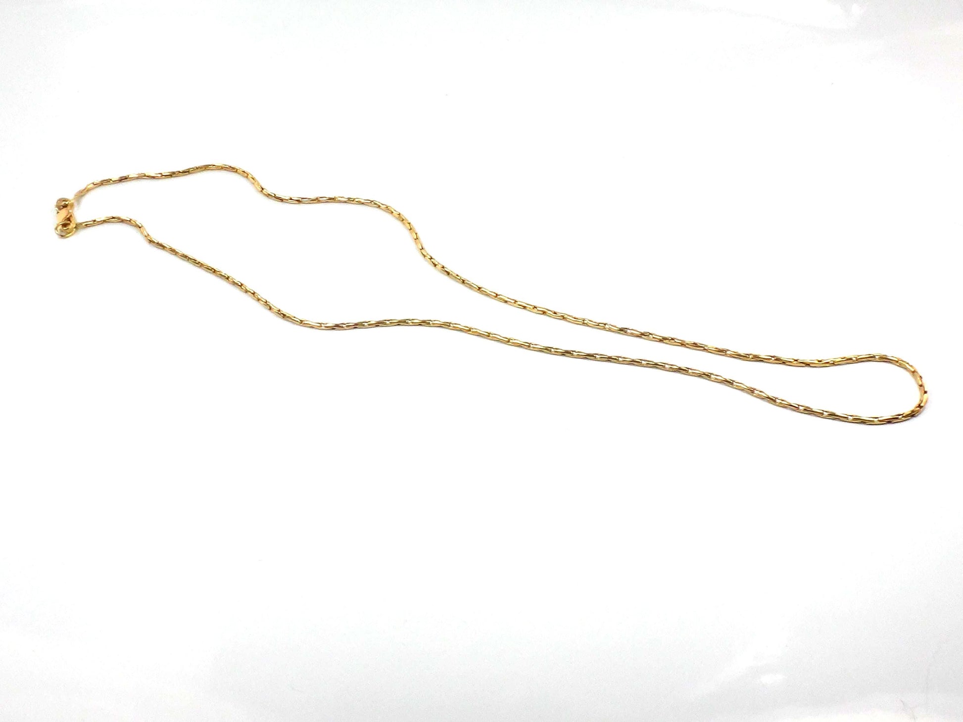 Vintage 14k Yellow Gold Fancy Link Pendant Chain - 17"