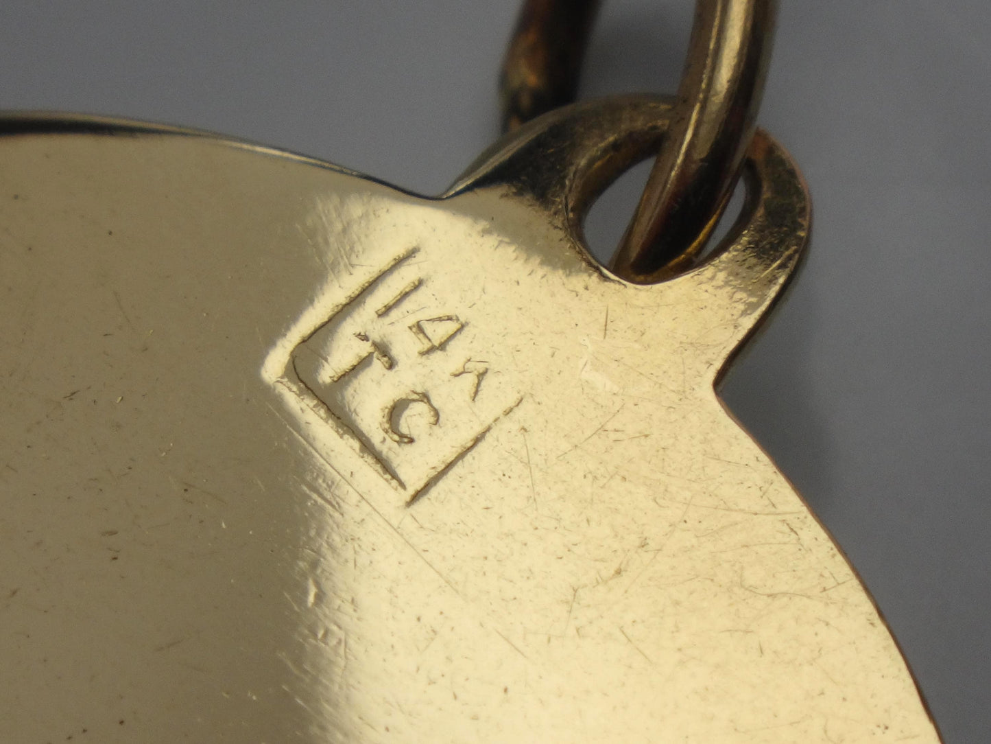 Vintage 14k Pearl Ruby Round Disc Pendant, Yellow Gold Circle Charm, Circa 1960's