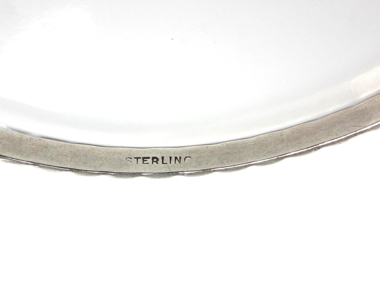 Vintage Thin Sterling Silver Bangle Bracelet: Slip On Style, 7 7/8"