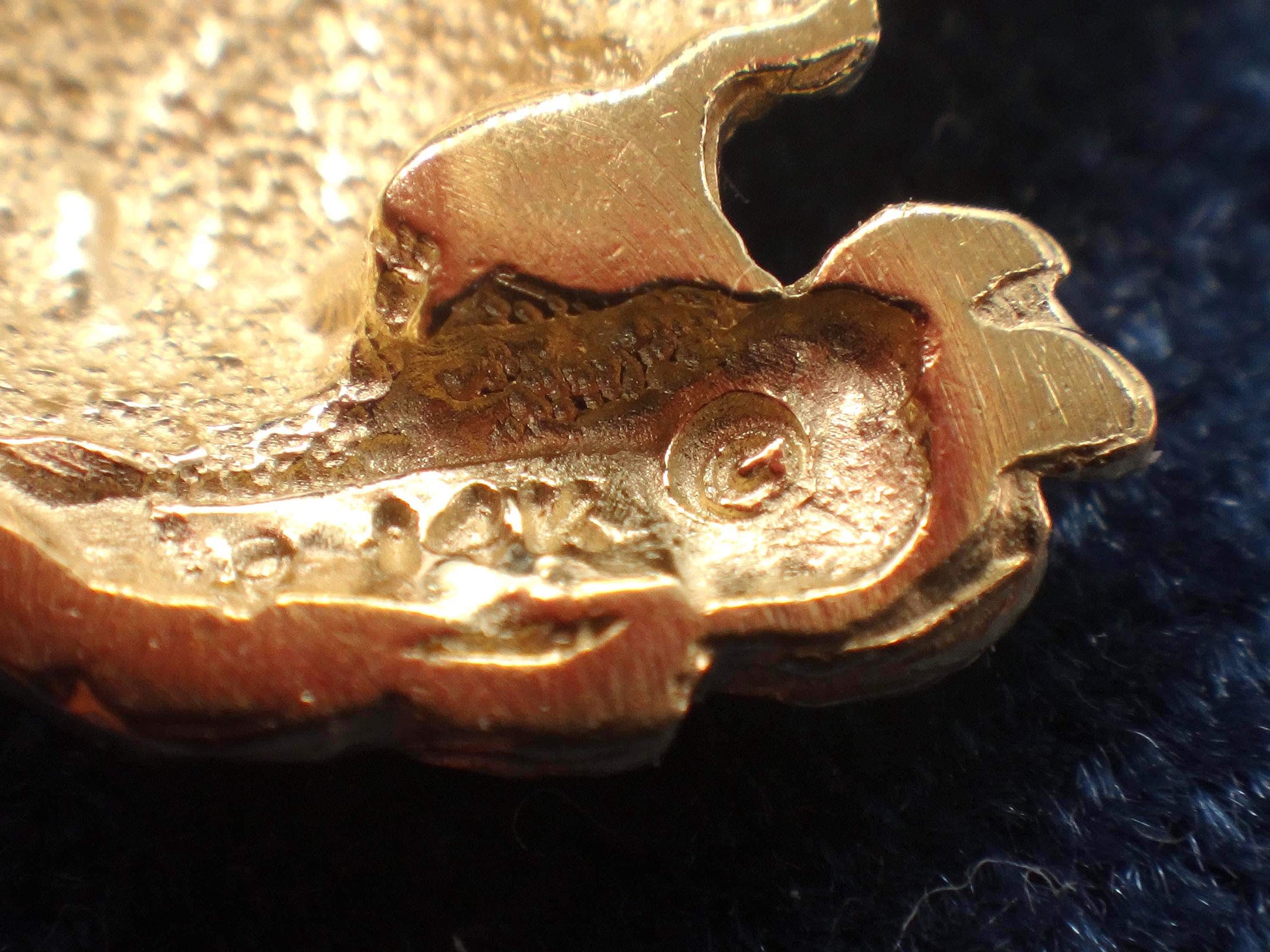 Vintage 14k Yellow Gold Cat Pendant Charm