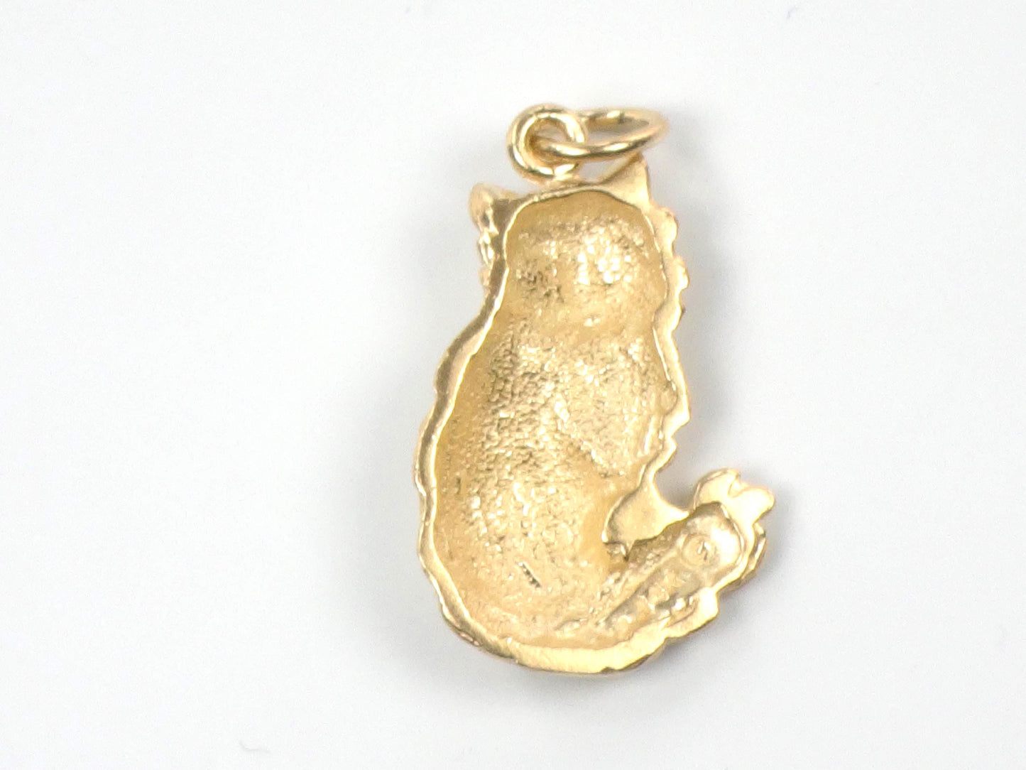 Vintage 14k Yellow Gold Cat Pendant Charm