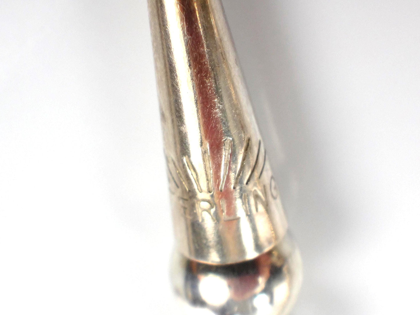 Vintage Sterling Silver Graduated Bead Necklace, 21.25"