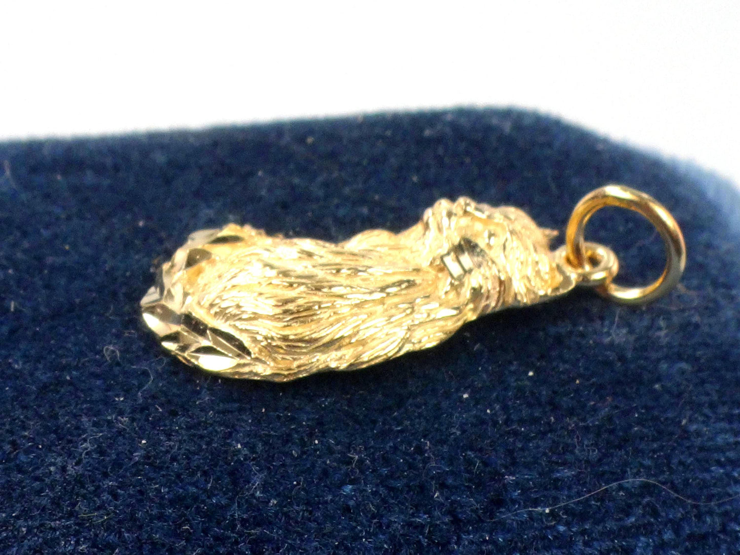 Vintage 14k Yellow Gold Cat Pendant Charm