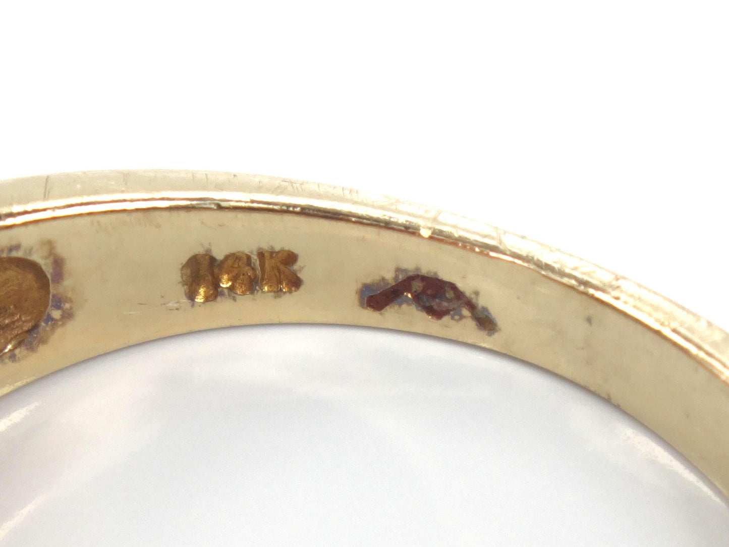 Vintage 14k Yellow Gold Diamond X Wedding Ring or Band, Size 7