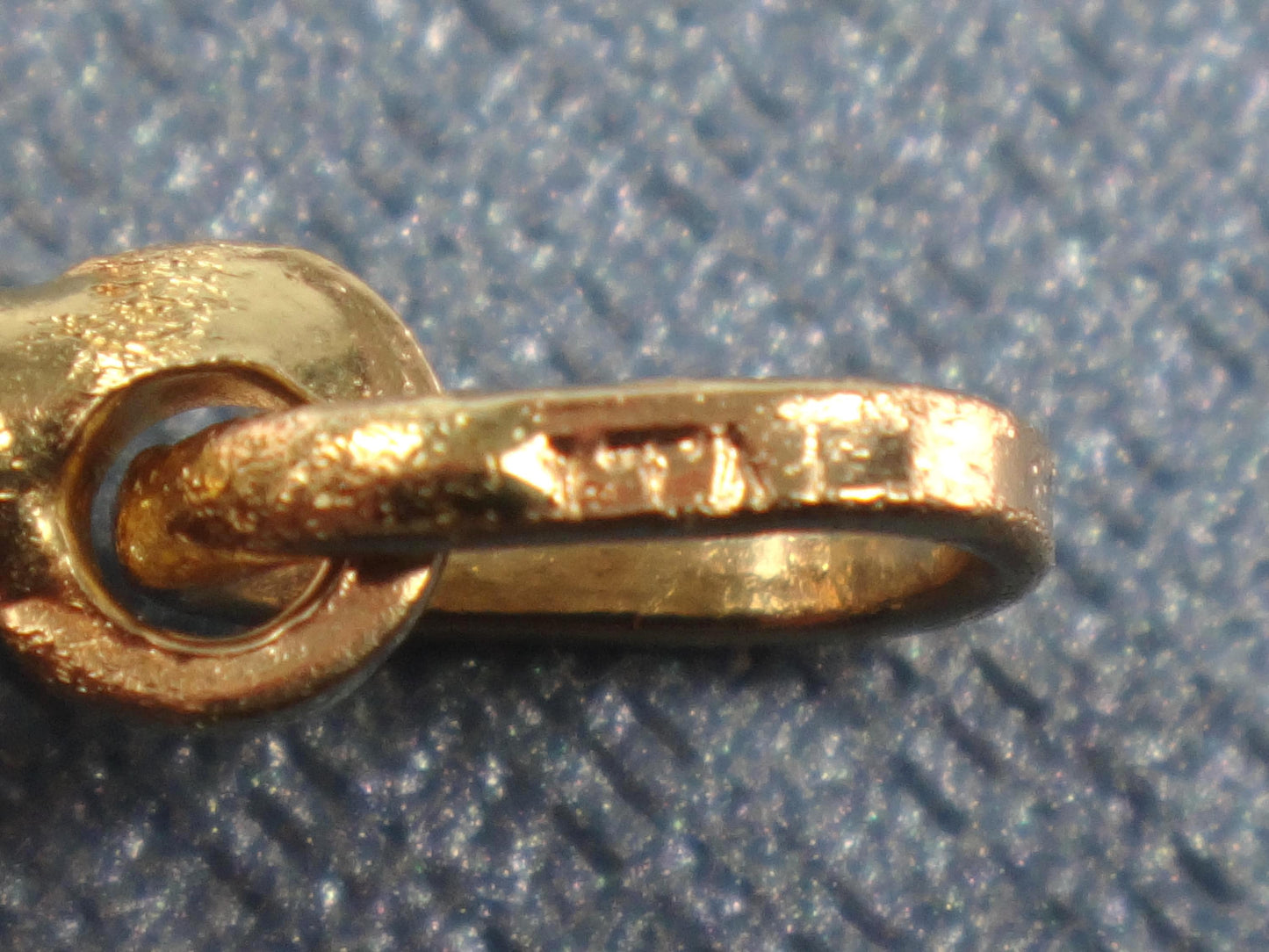 Vintage 14k Gold Ribbed Italian Horn Charm Pendant for Good Luck