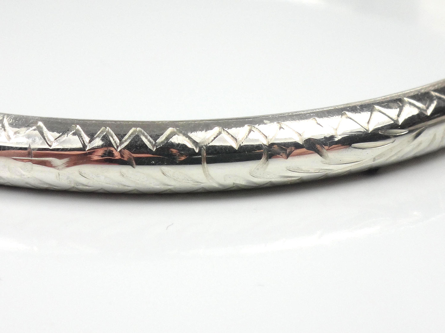 Vintage Thin Sterling Silver Bangle Bracelet
