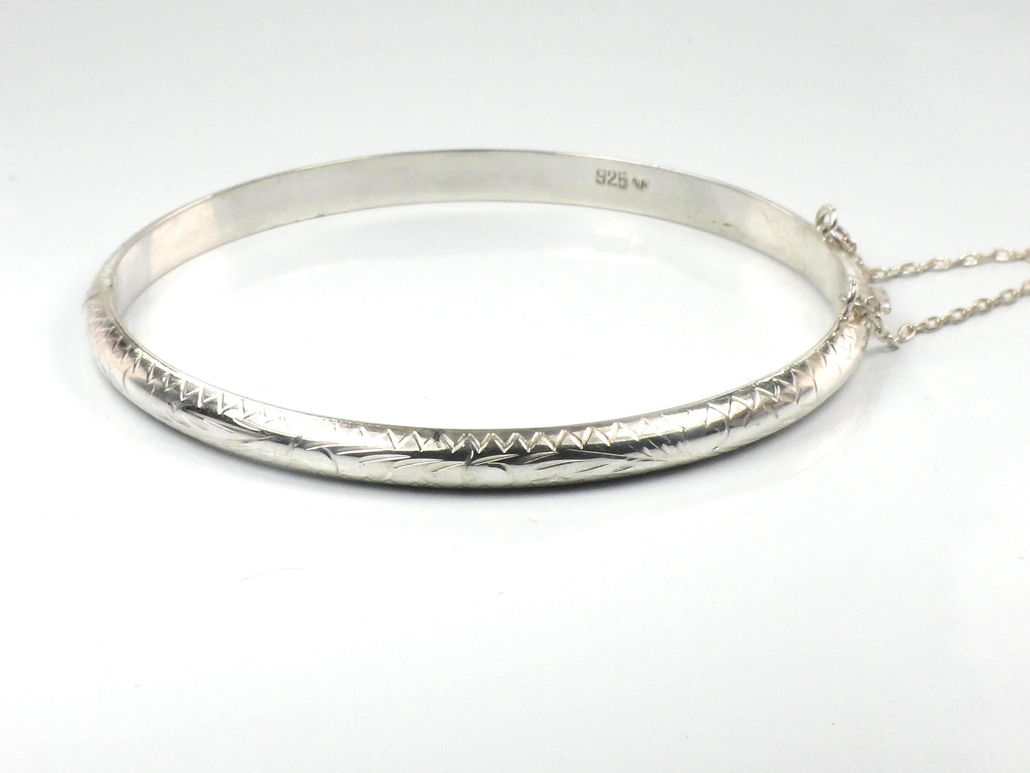 Vintage Thin Sterling Silver Bangle Bracelet