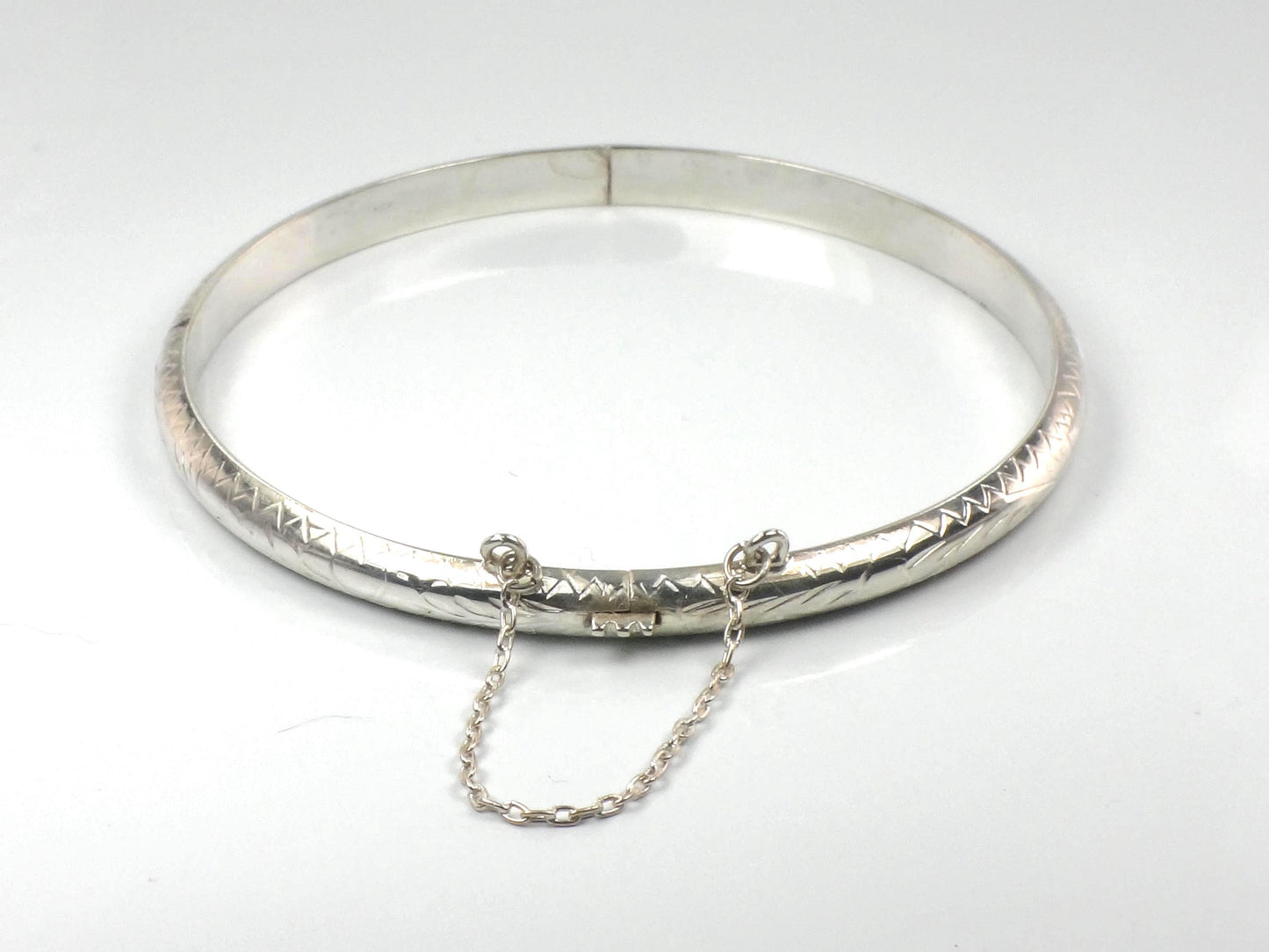 Vintage Thin Sterling Silver Bangle Bracelet