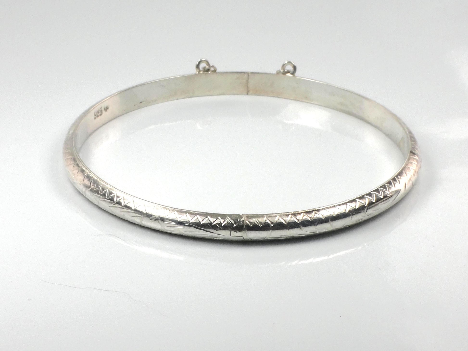 Vintage Thin Sterling Silver Bangle Bracelet