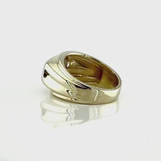 Vintage 14k Solid Gold Natural Two Diamond Ring Approx. .50 CT Total Diamond Weight Size 4.75