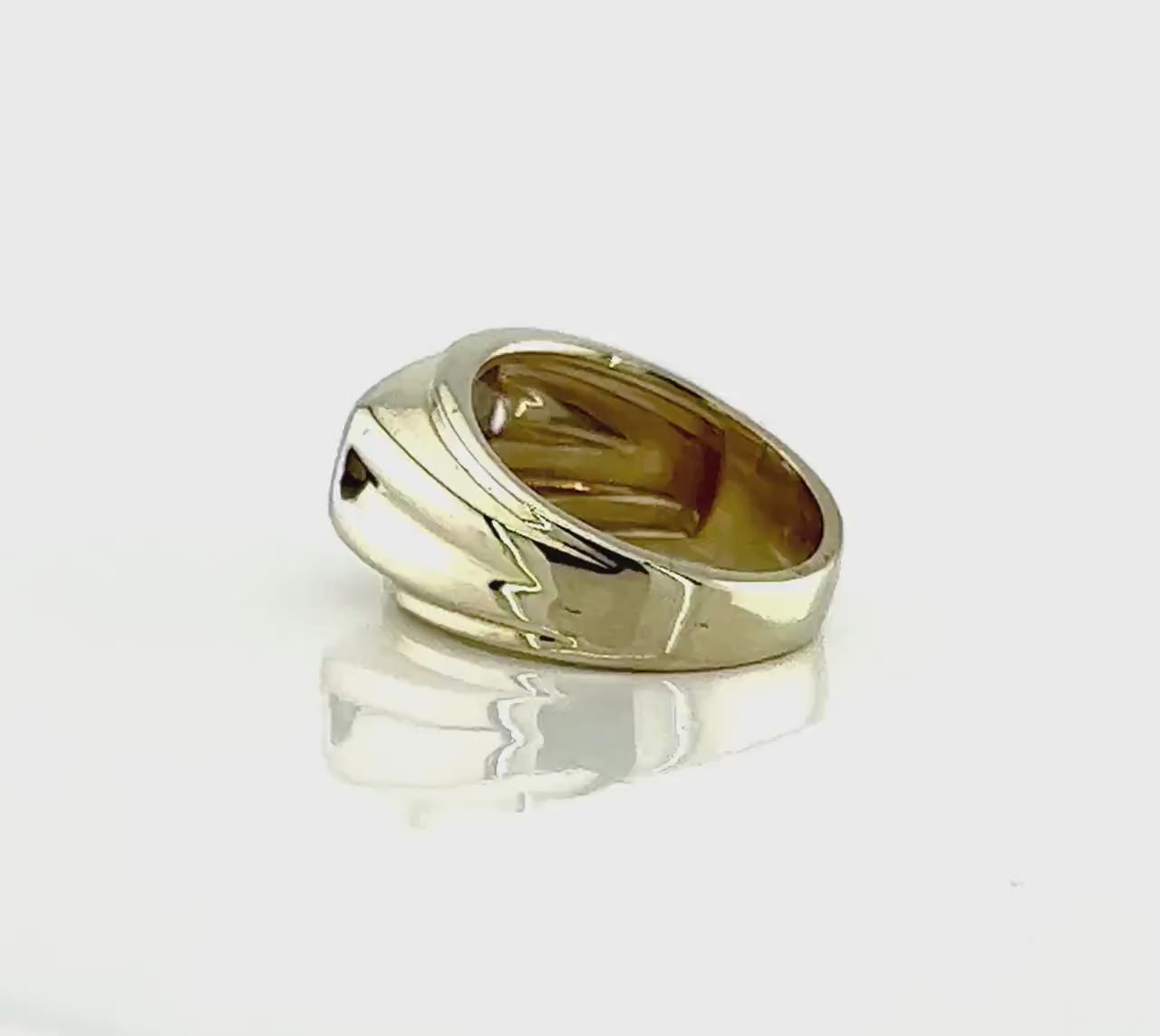 Vintage 14k Solid Gold Natural Two Diamond Ring Approx. .50 CT Total Diamond Weight Size 4.75