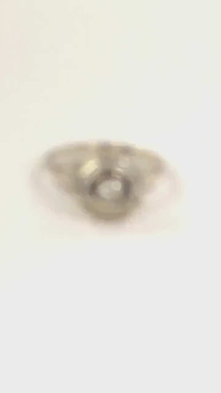 Vintage 14k White Gold Old Mine Cut Diamond Ring Art Deco Filigree Natural Diamond Engagement Ring Circa 1925